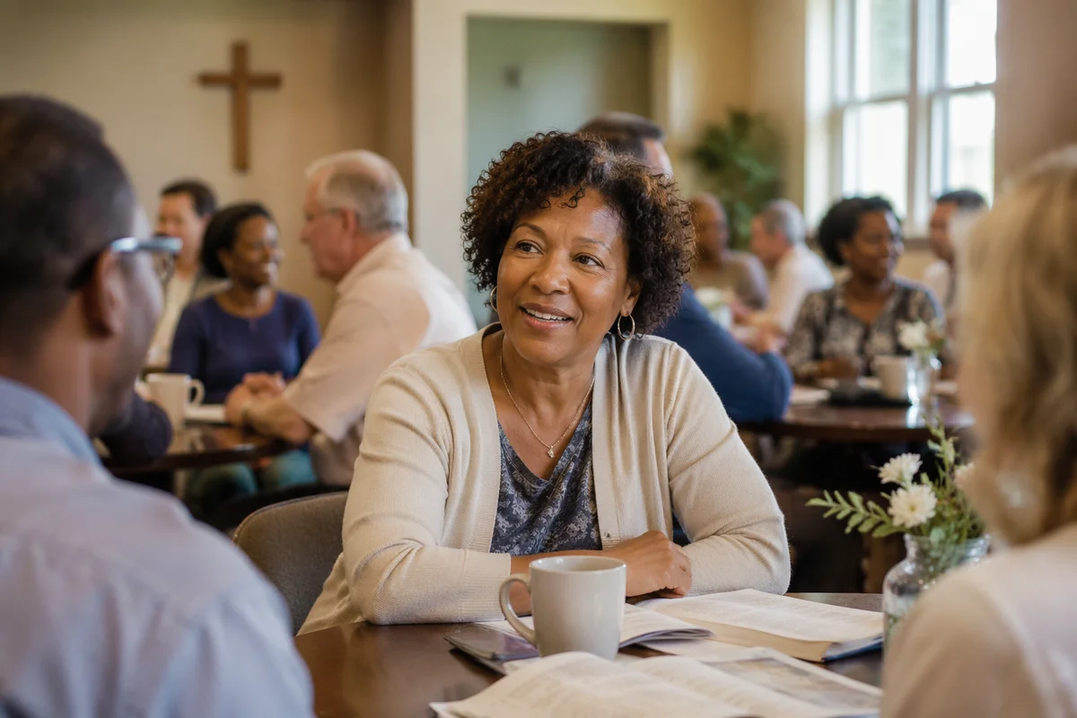 Woman at Church Fellowship Gathering