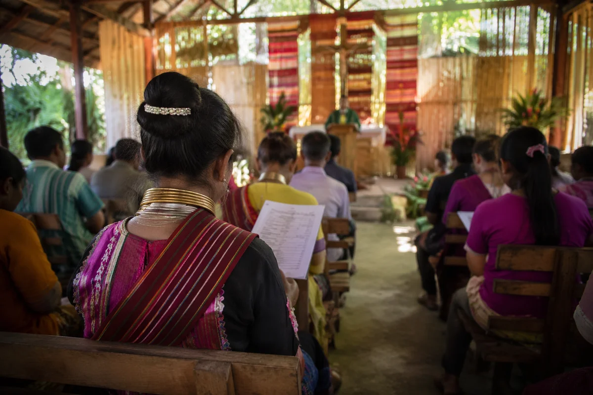 Southeast Asian Church Service in Tropical Chapel