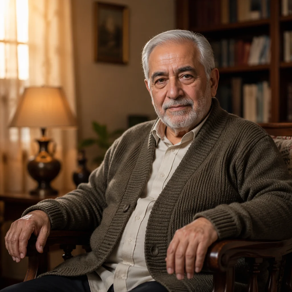 Wise Elderly Man in Warm Light
