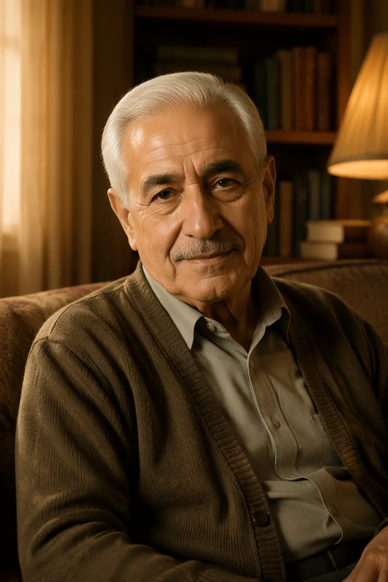 Warm Portrait of Elderly Middle Eastern Man