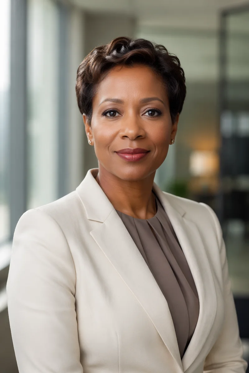 Confident Black Woman Executive Headshot Portrait