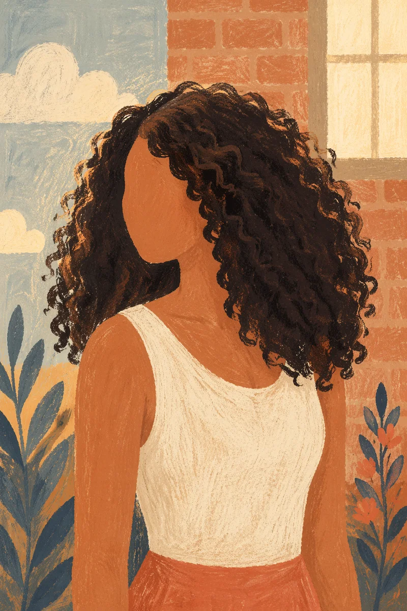 Confident Woman with Natural Curly Hair