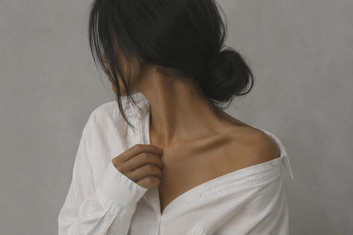 Confident Monochrome Woman Portrait in Studio