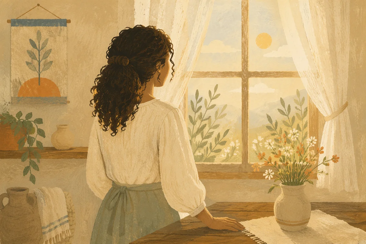 Confident Woman in Warm Morning Light