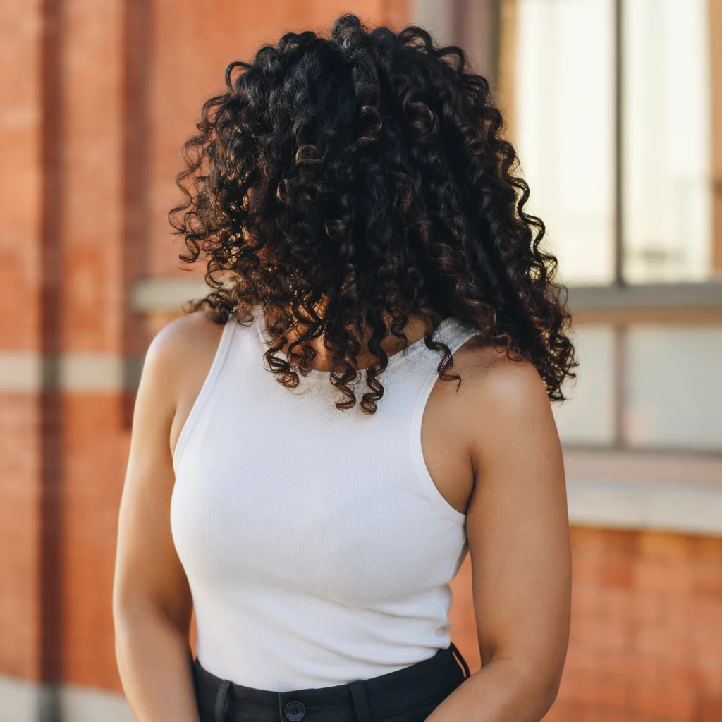 Confident Woman With Natural Curly Hair
