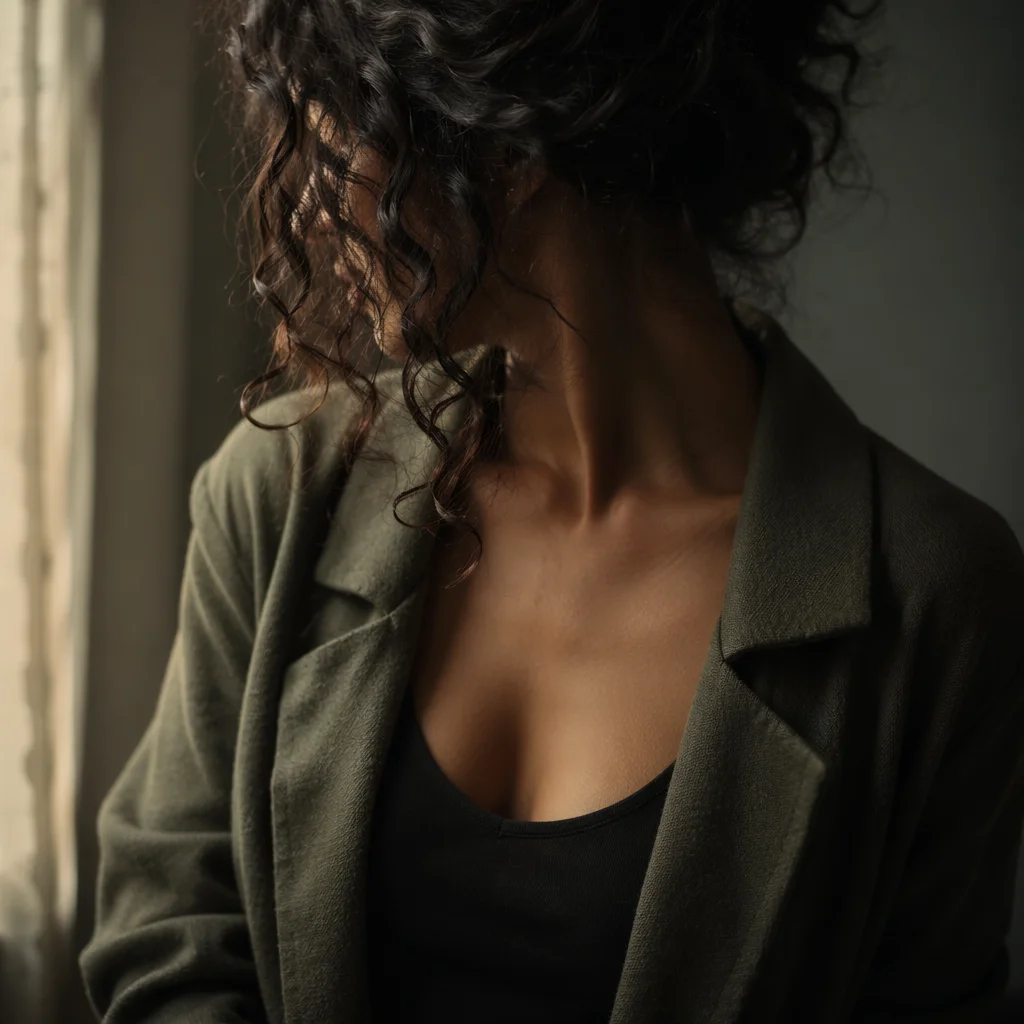 Confident Woman in Soft Window Light