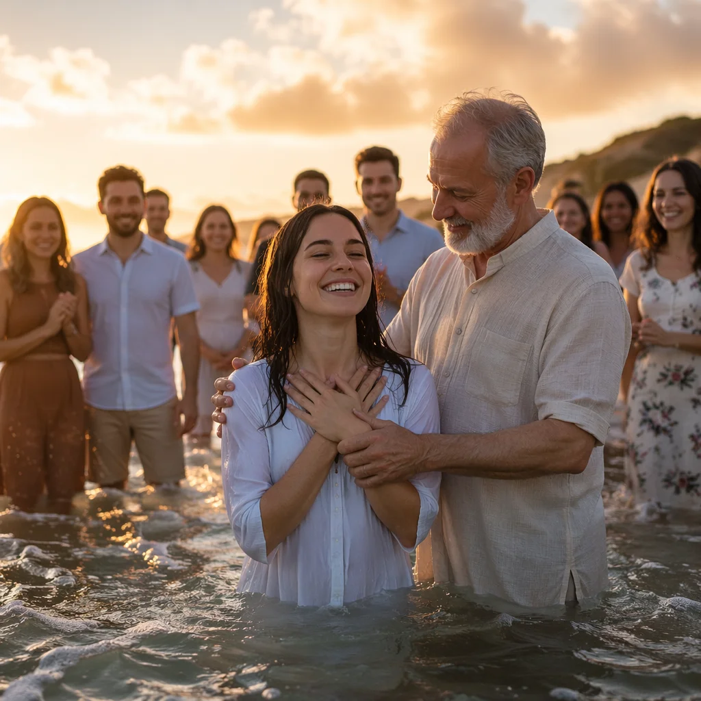 Beach Baptism Celebration at Sunset Shore