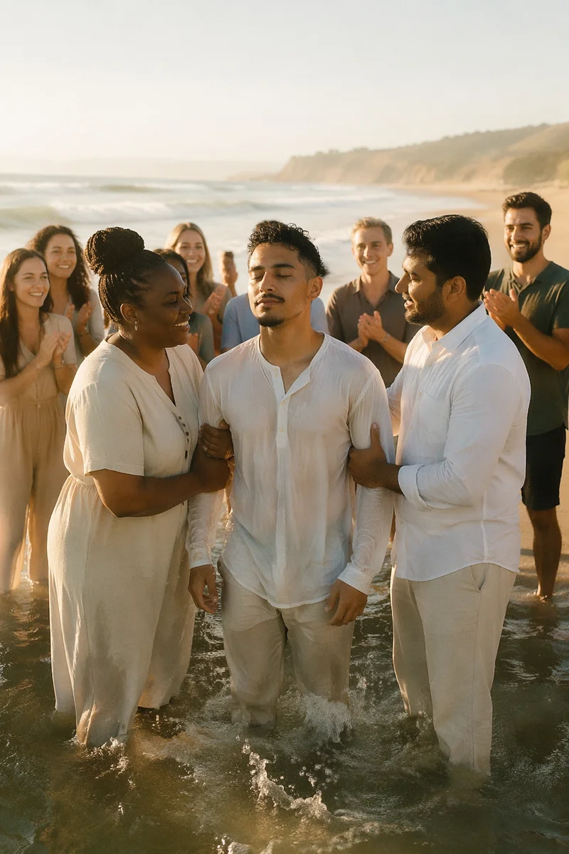 Young Adult Baptism at Sunrise Beach