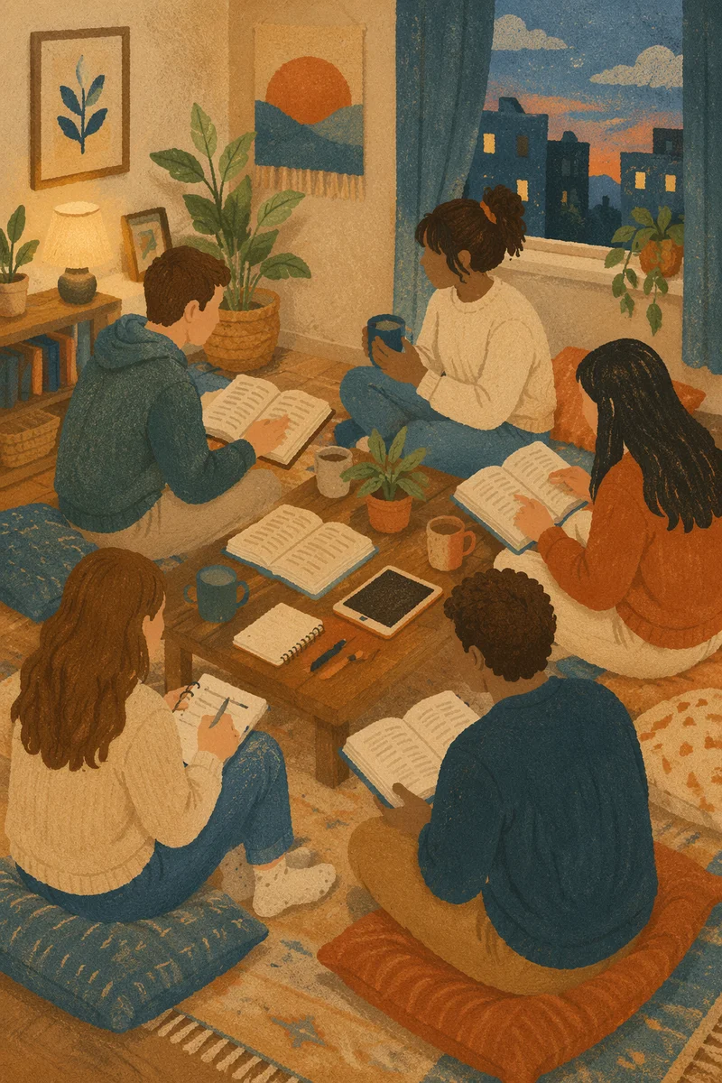 Young Adult Apartment Bible Study Gathering