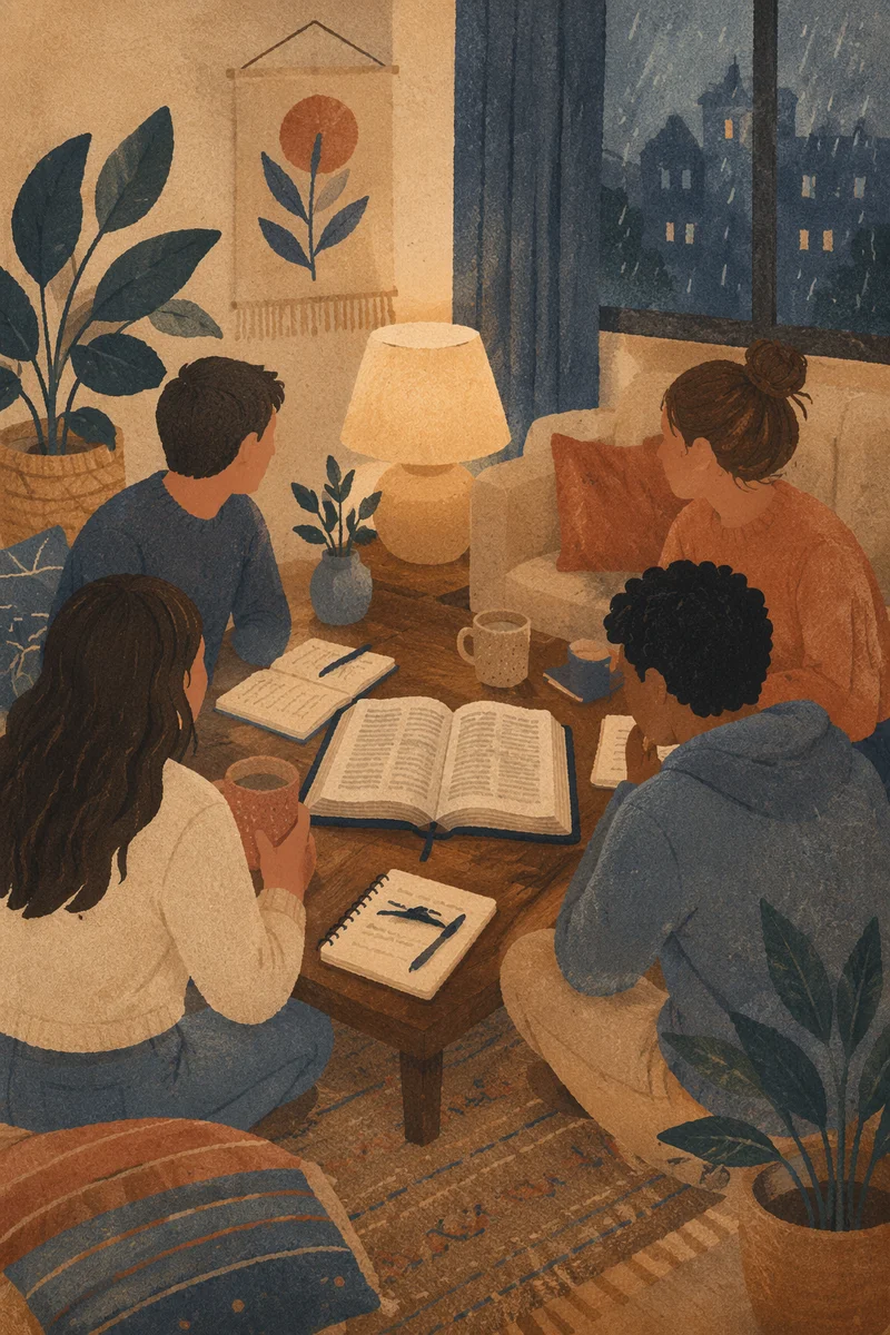 Young Adult Apartment Bible Study Gathering