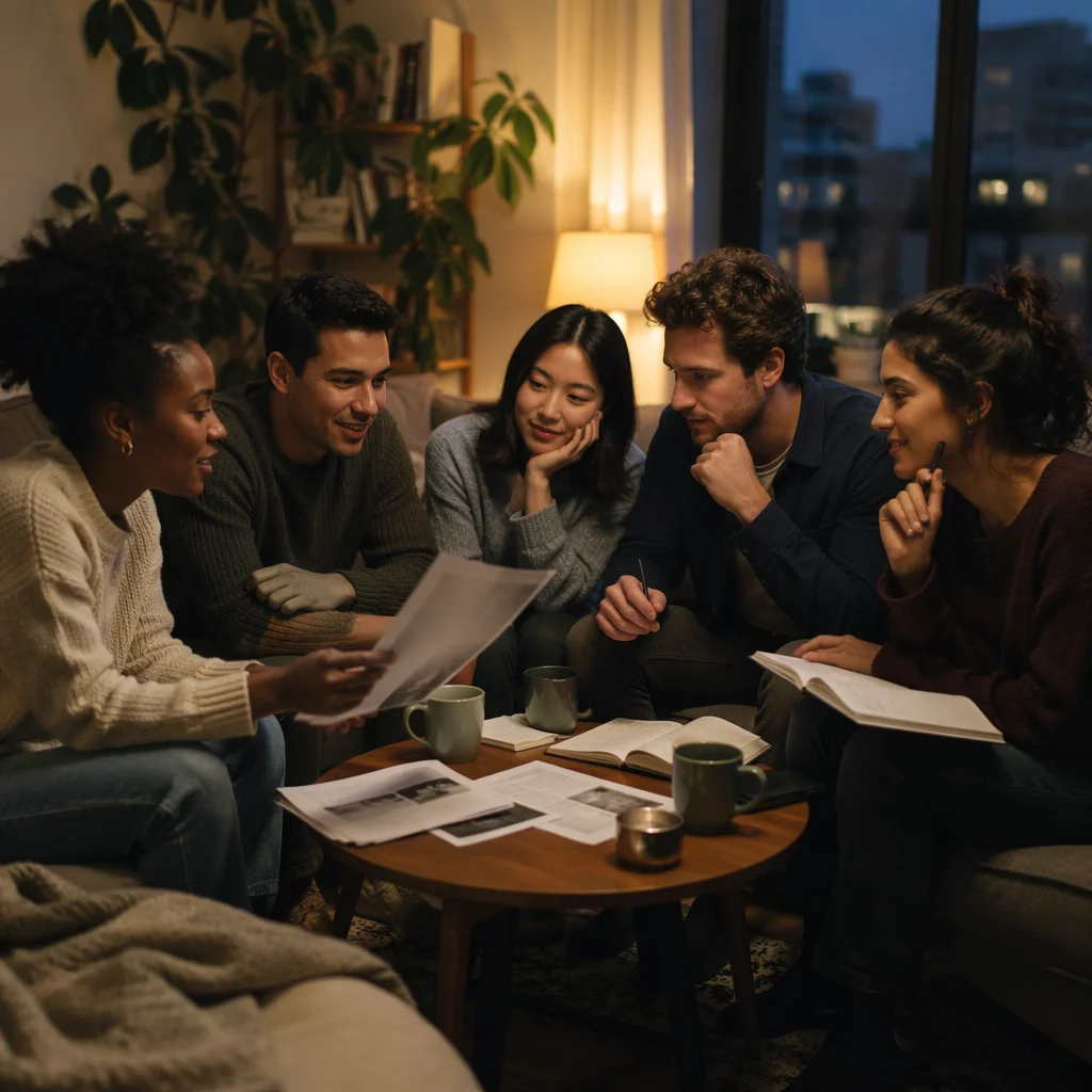 Young Adult Apartment Bible Study Gathering