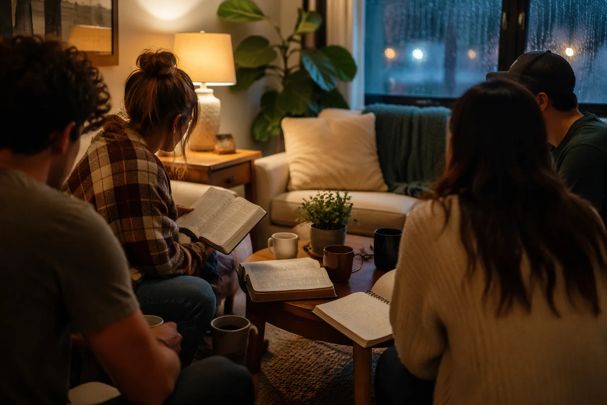 Young Adult Apartment Bible Study Gathering