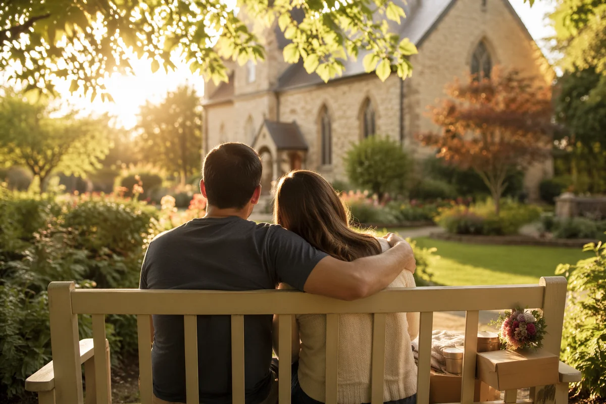 Young Married Couple Serving at Church Garden