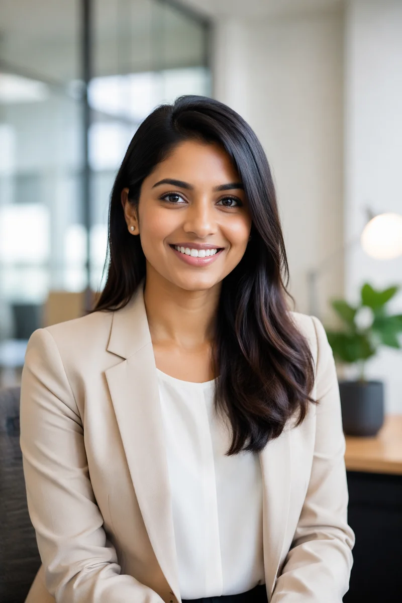 Confident Young Professional Woman in Office
