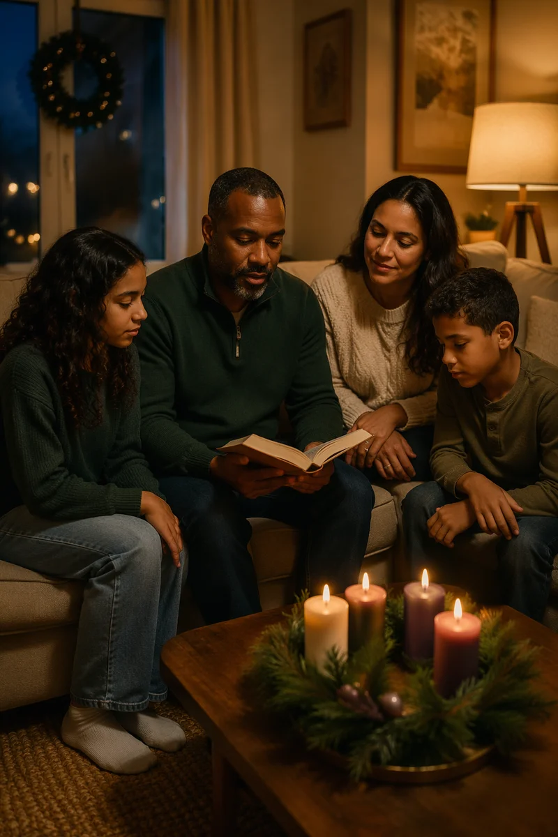 Family Reading by Advent Candlelight