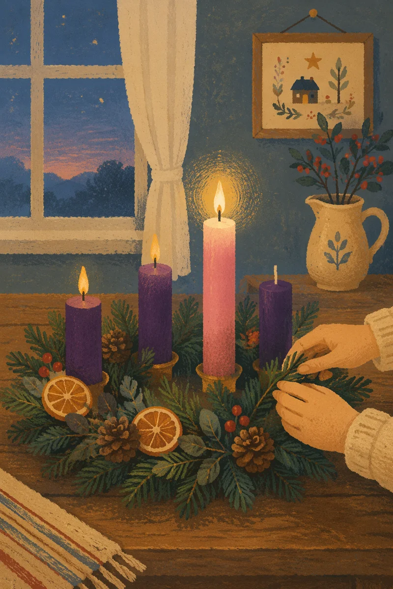 Third Week Advent Wreath Candle of Joy