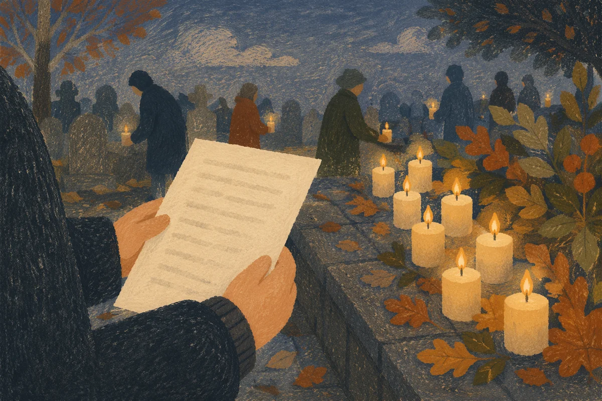 All Saints Day Candle Memorial Reading