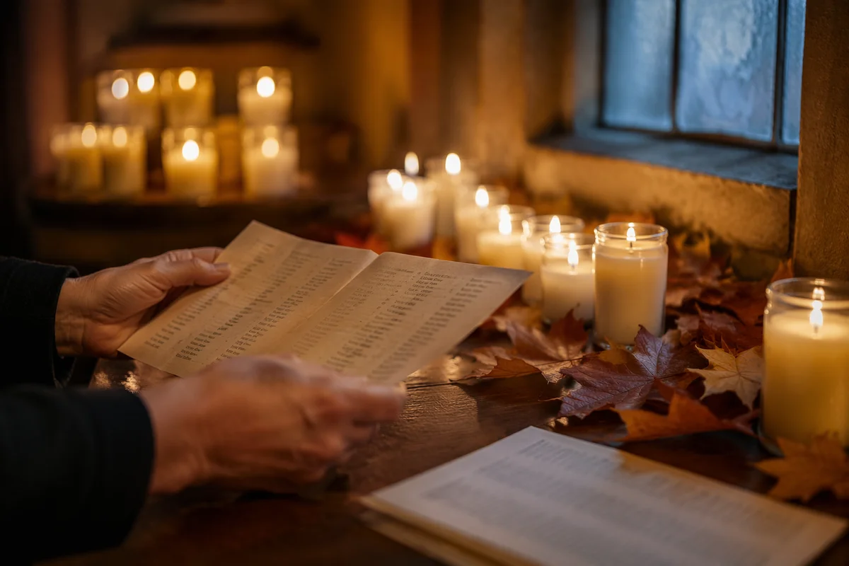 All Saints Day Candlelit Memorial Reading