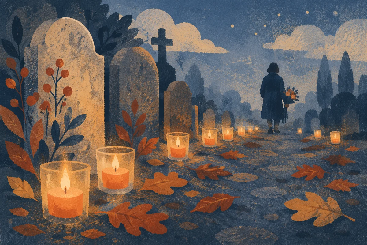 All Saints Day Candlelit Memorial Path