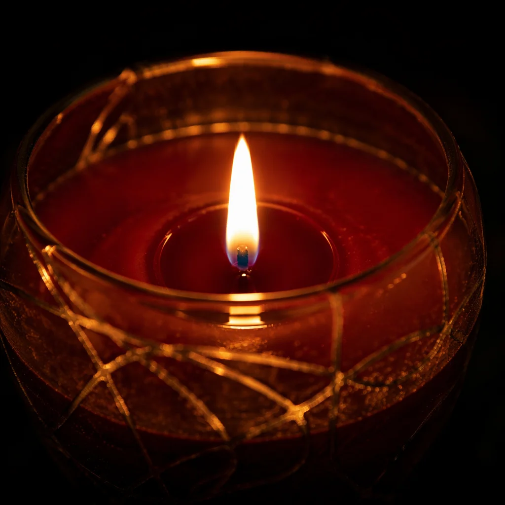 Burgundy Memorial Candle for All Saints Day