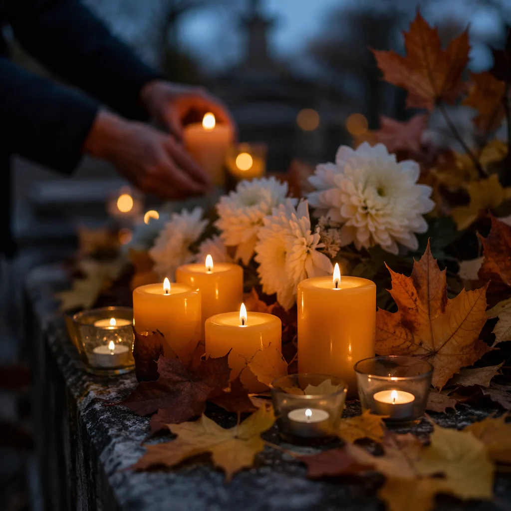 All Saints Day Candlelight Memorial in Autumn