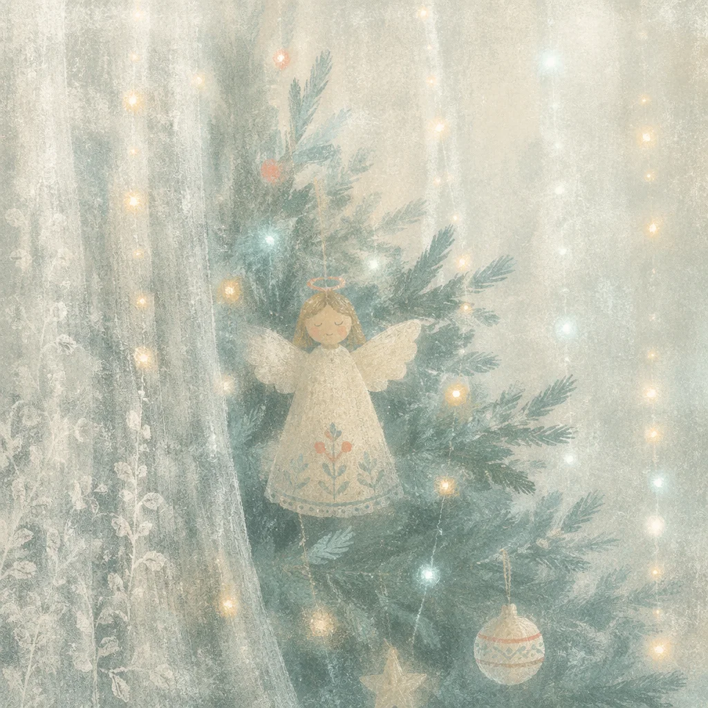 Dreamy Angel Ornament on Christmas Tree