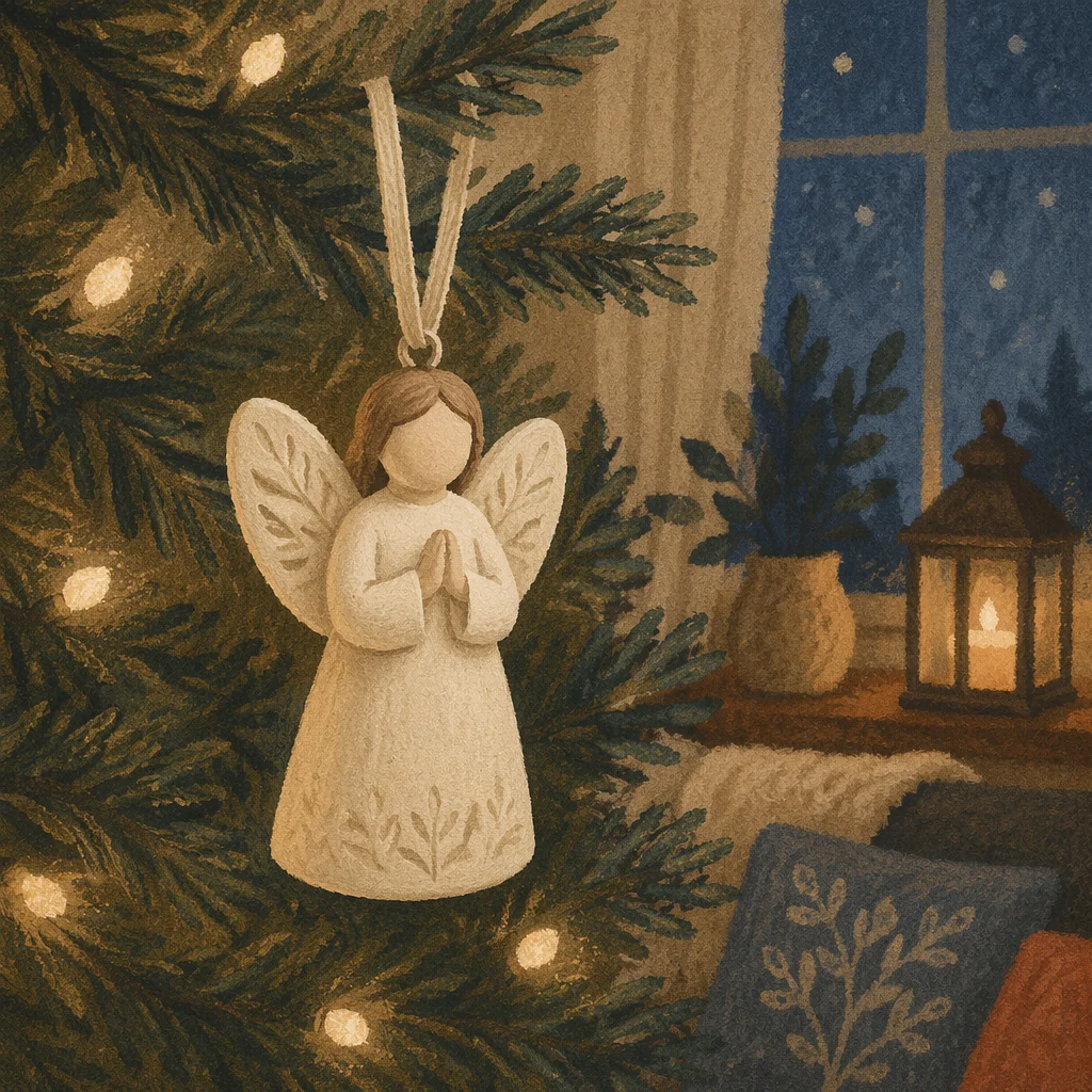 Peaceful Angel Ornament on Christmas Tree