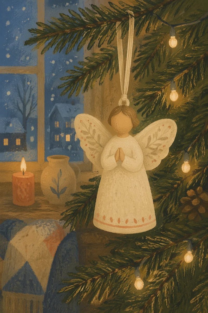 Peaceful Angel Ornament on Christmas Tree