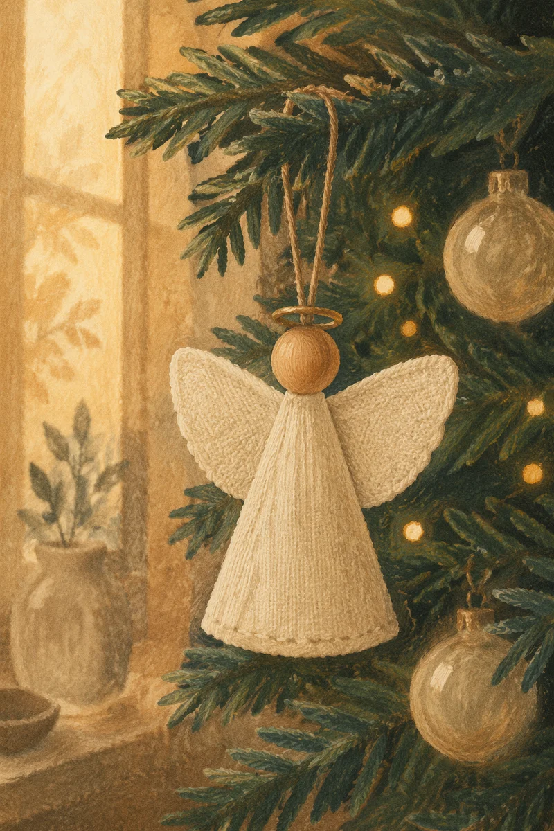 Handmade Angel Ornament in Advent Light