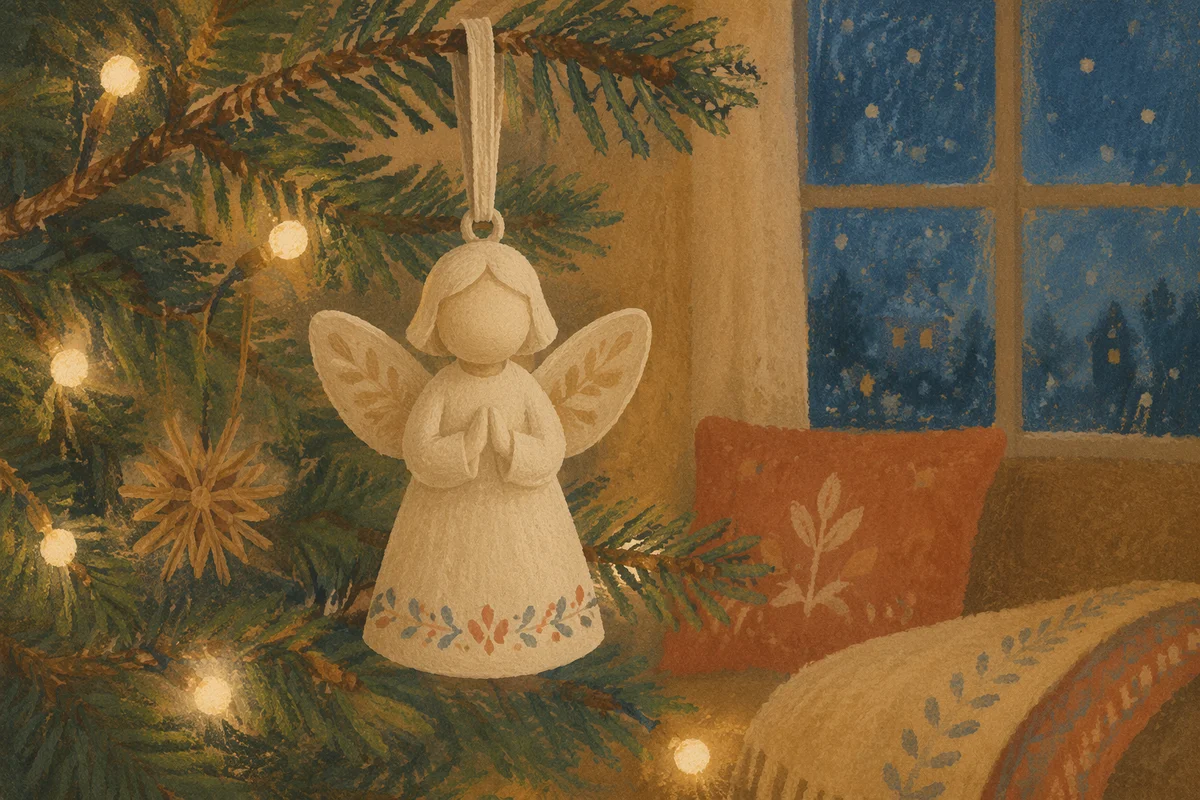 Peaceful Angel Ornament on Christmas Tree
