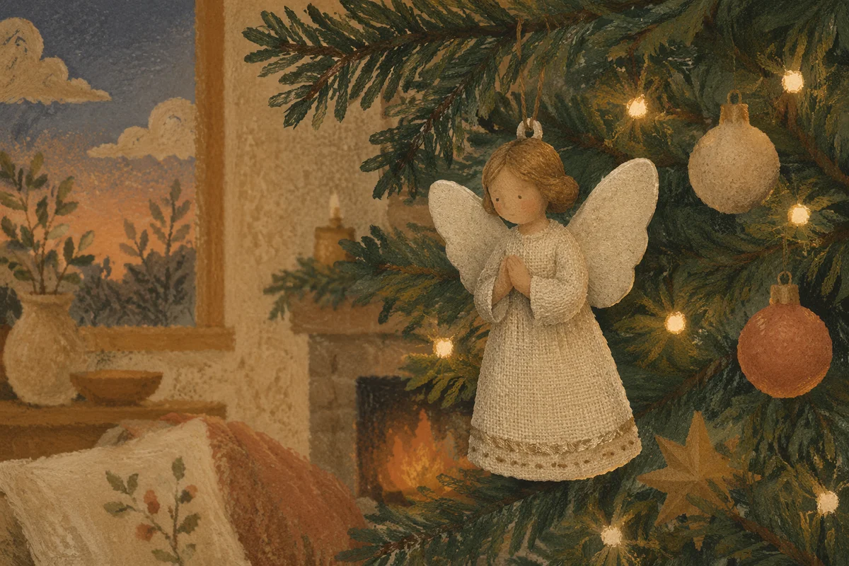 Peaceful Angel Ornament on Christmas Tree