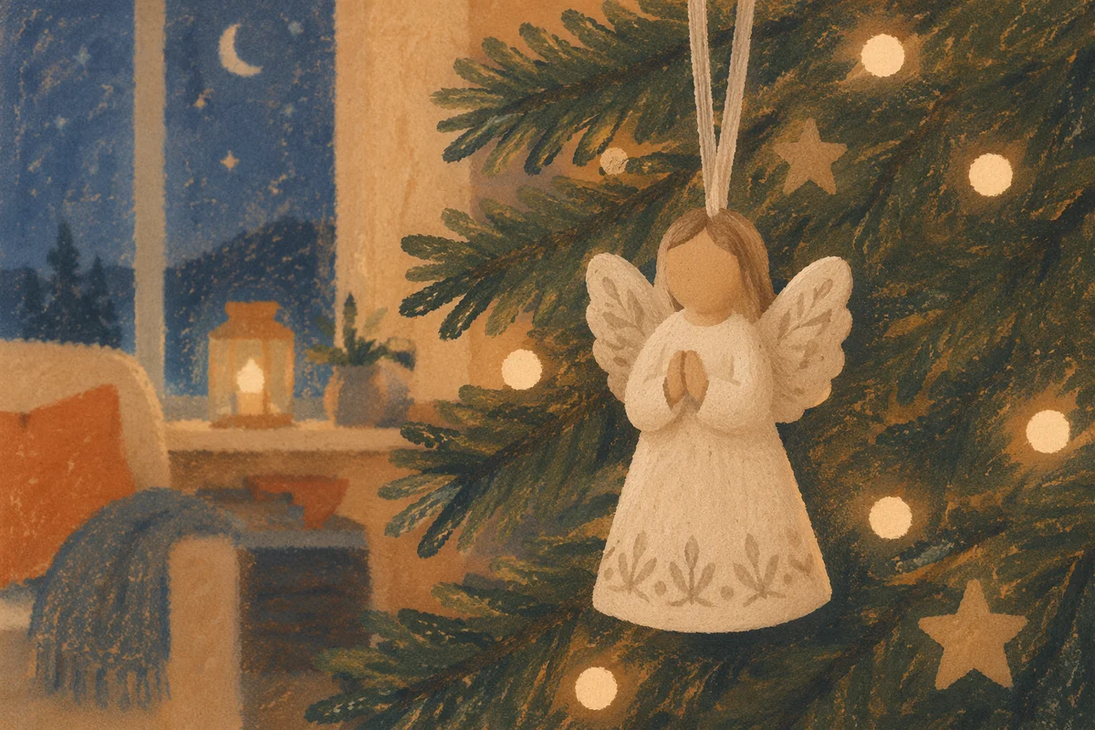 Peaceful Angel Ornament on Christmas Tree
