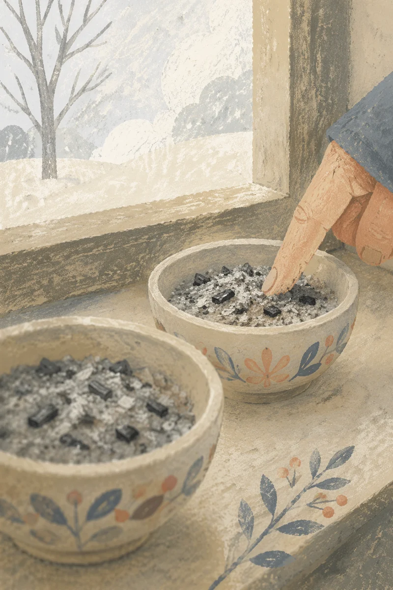 Ash Wednesday Ashes Preparation by Window