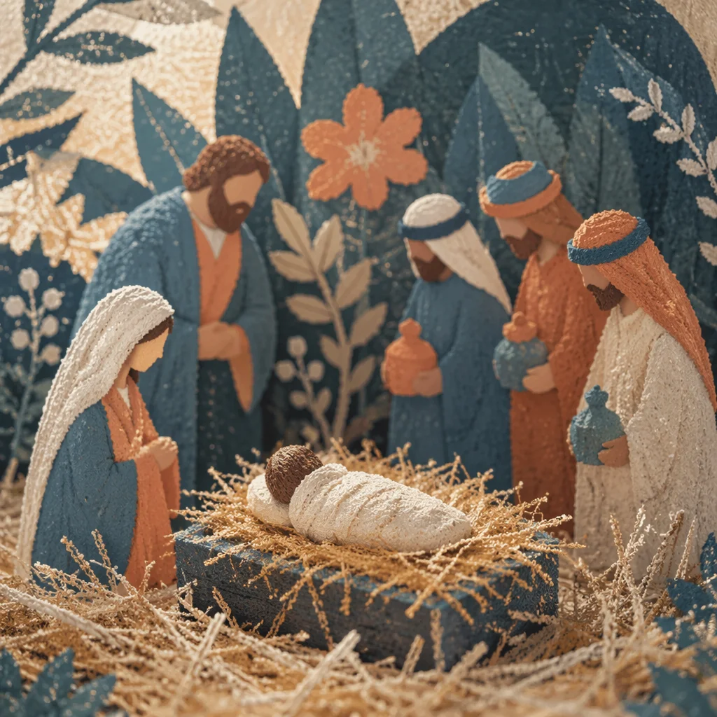 Baby Jesus in Straw Manger Nativity