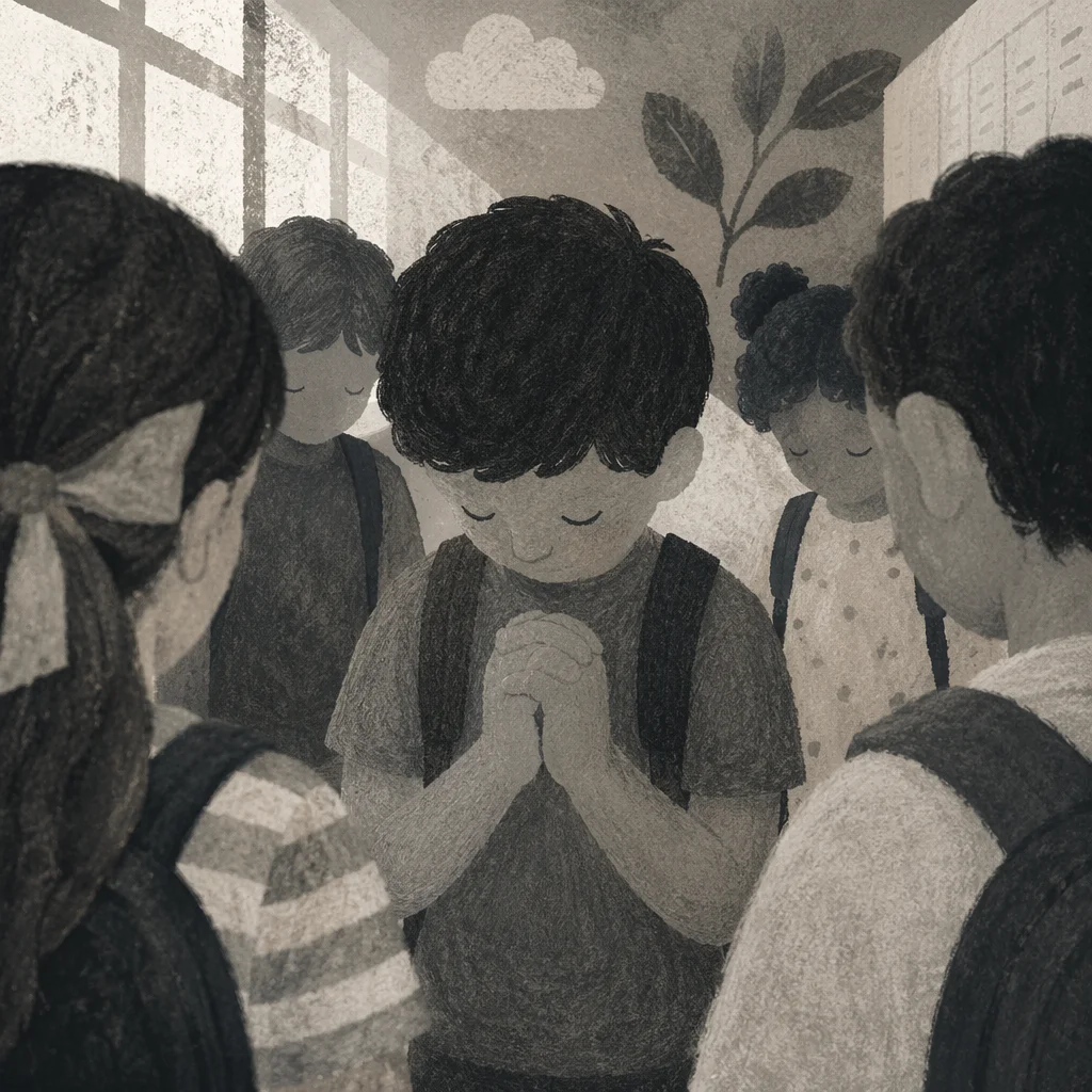 Back to School Prayer in Hallway