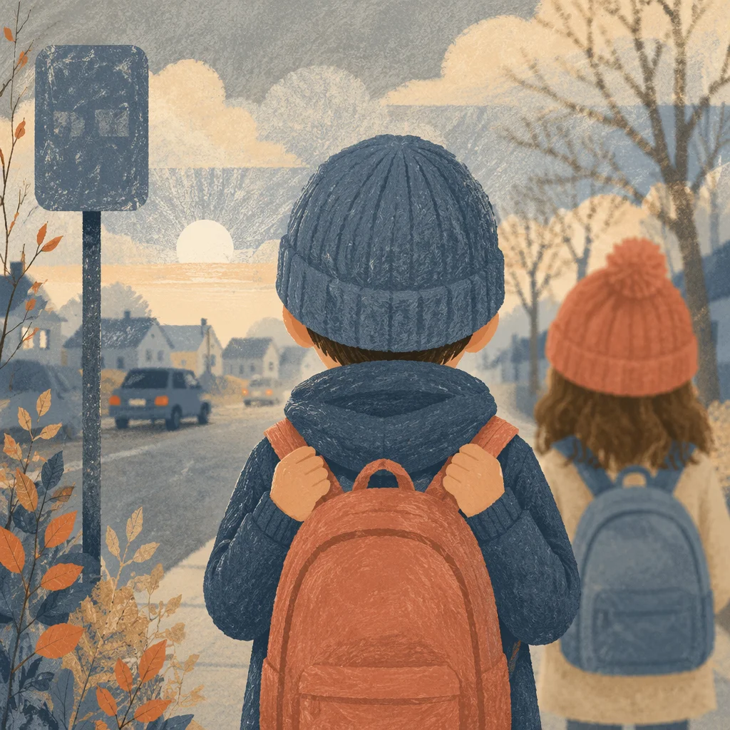 Back to School Prayer at Bus Stop
