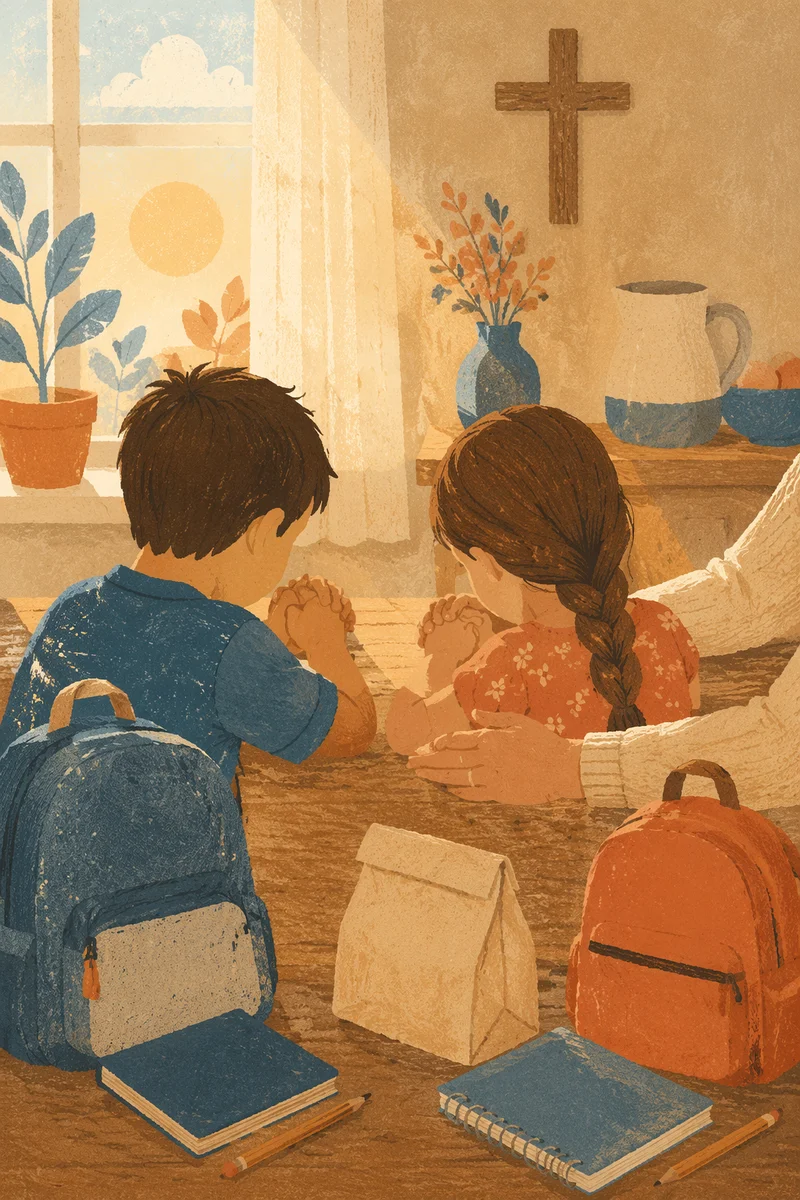 Back to School Prayer at Kitchen Table
