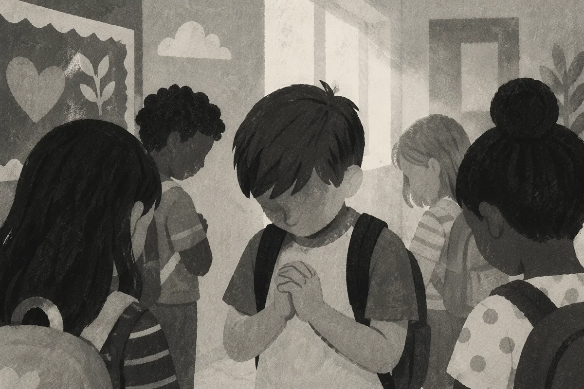Back to School Prayer in Hallway