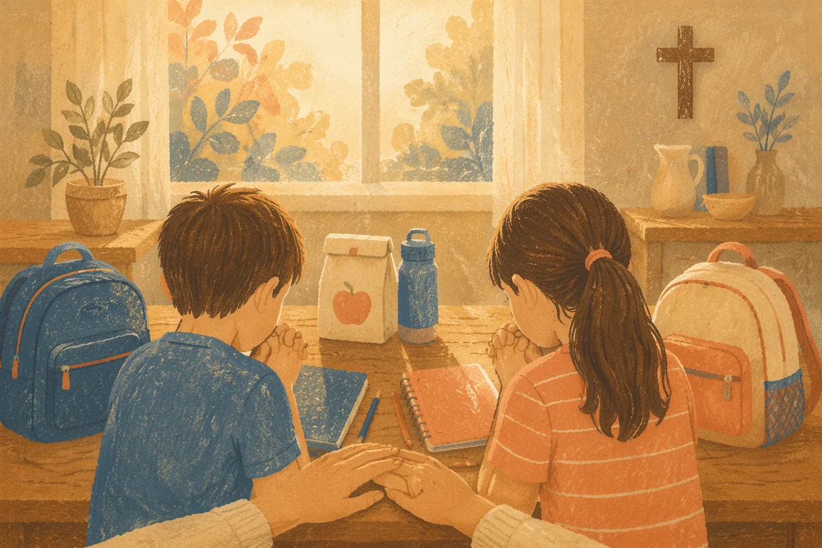 Back to School Prayer at Kitchen Table