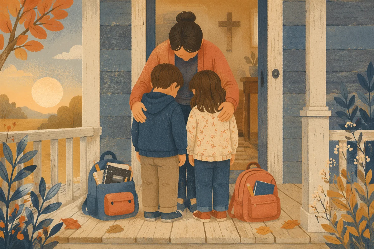 Back to School Prayer on Porch