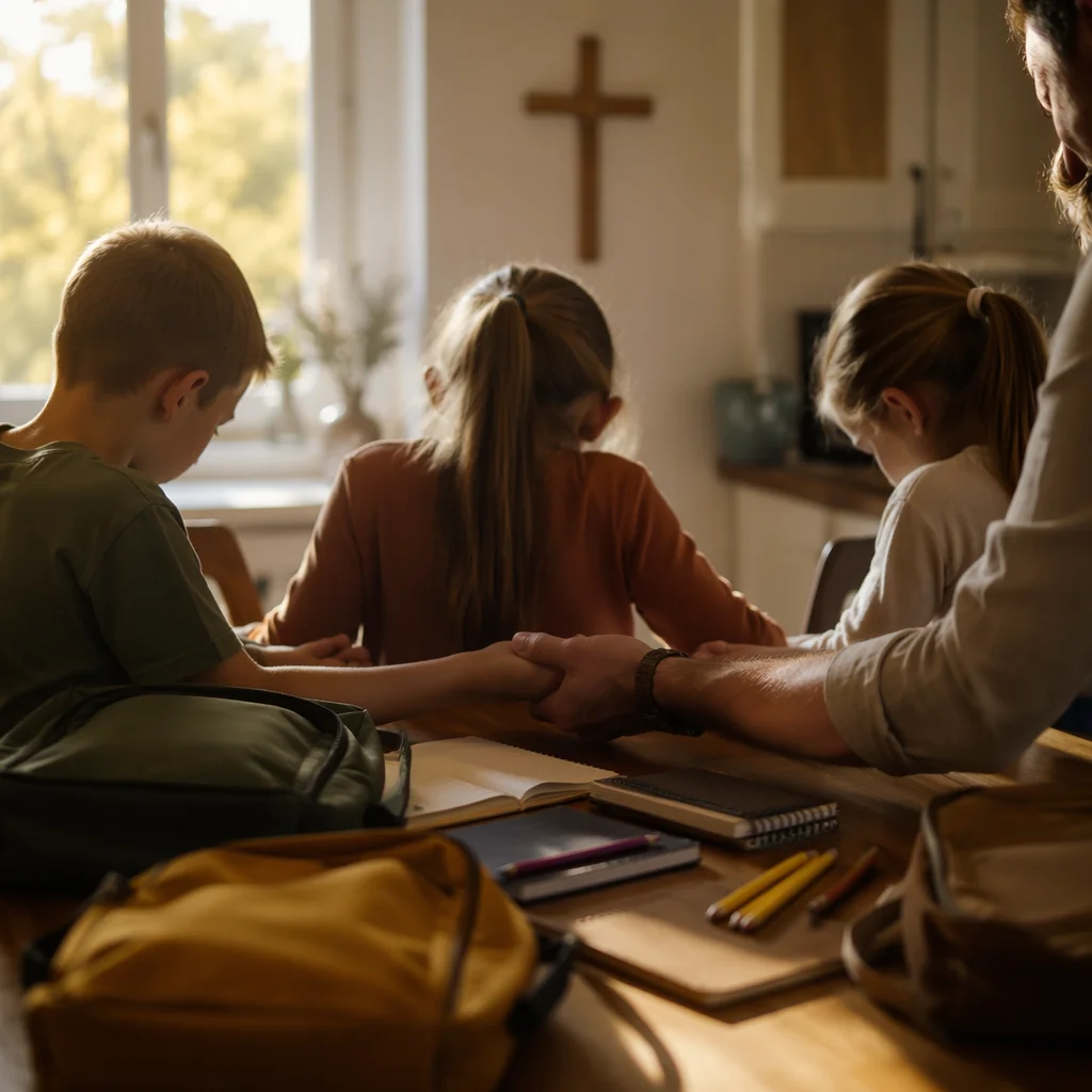 Back to School Prayer at Kitchen Table