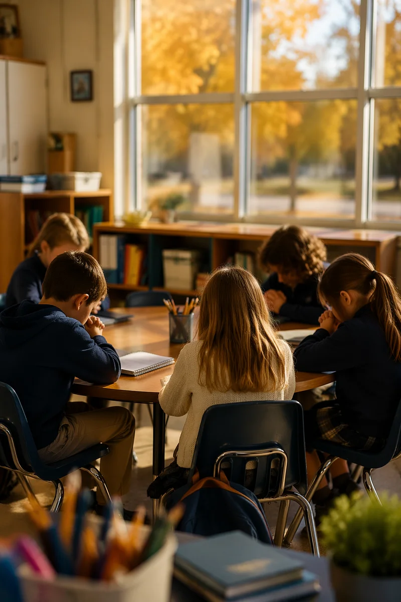 Back to School Prayer in Classroom