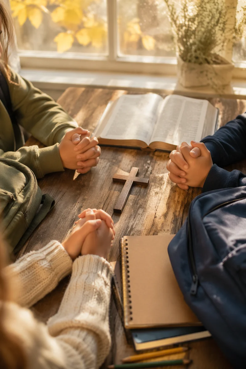 Back to School Prayer Around the Table