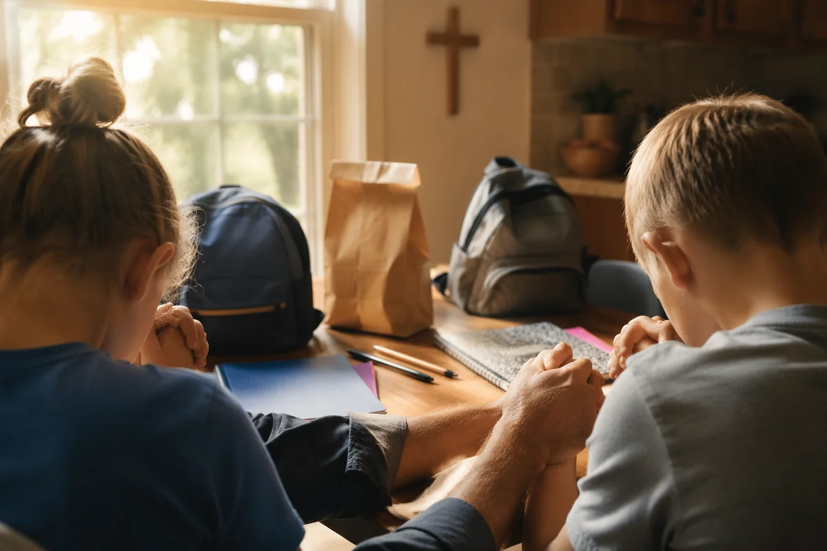 Back to School Prayer at Kitchen Table