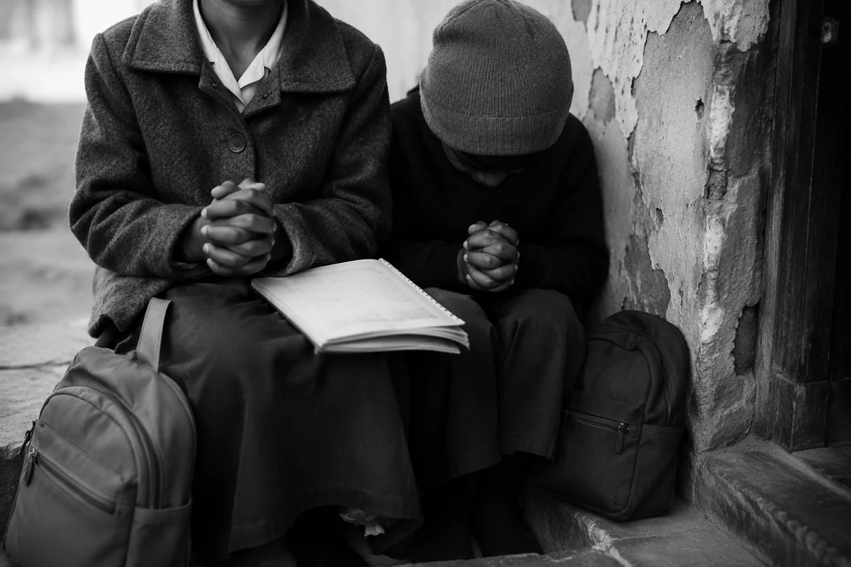 Children Praying Before School Season