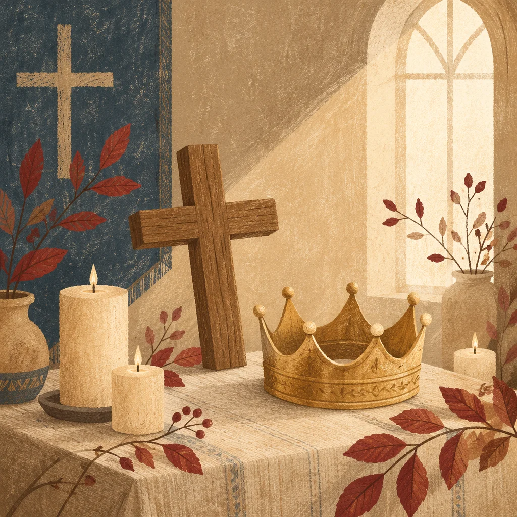 Christ the King Sunday Crown and Cross