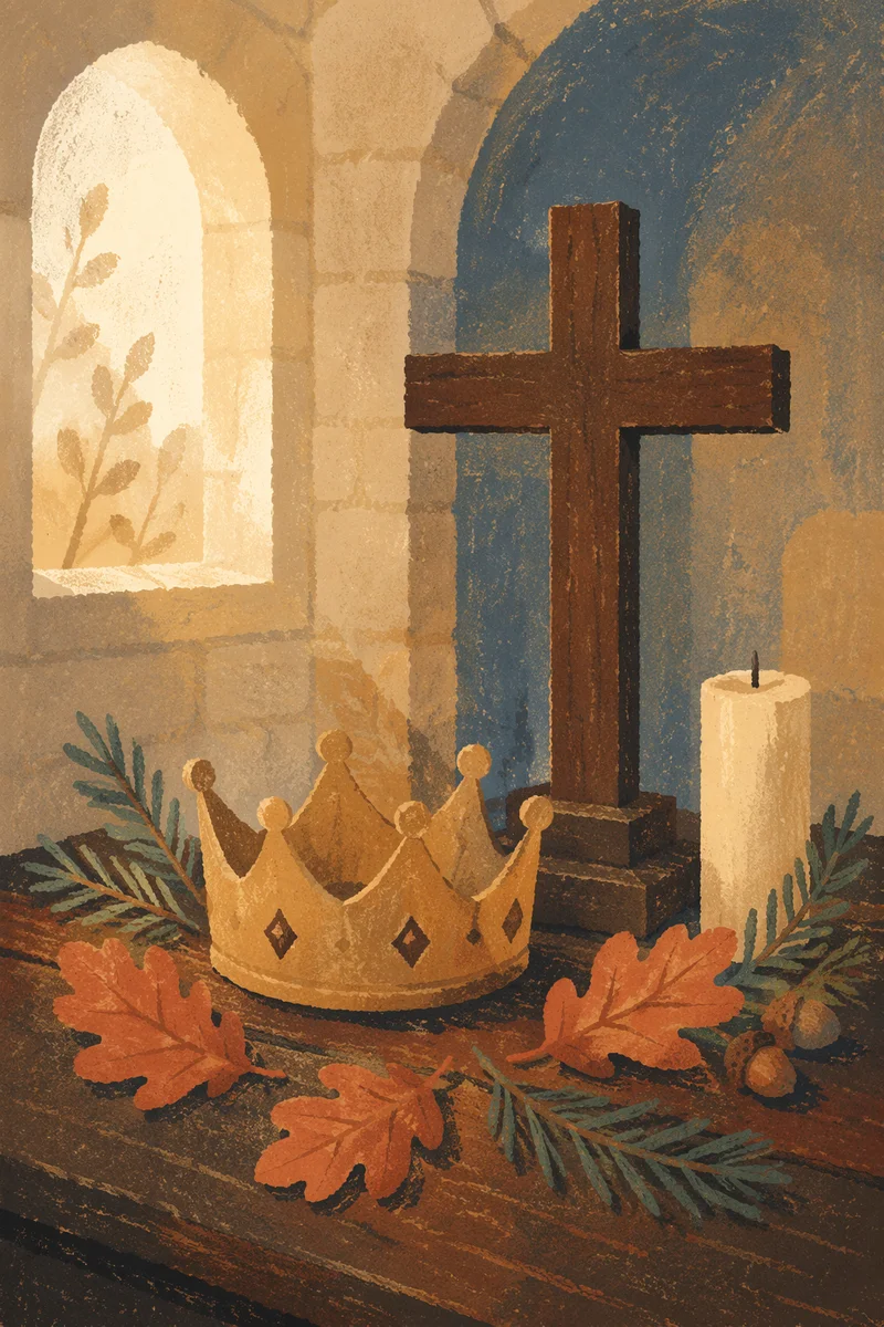 Christ the King Sunday Crown and Cross