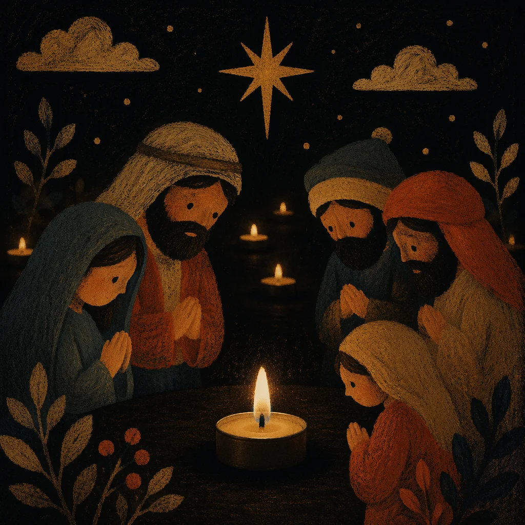 Warm Christmas Candlelight Prayer Vigil