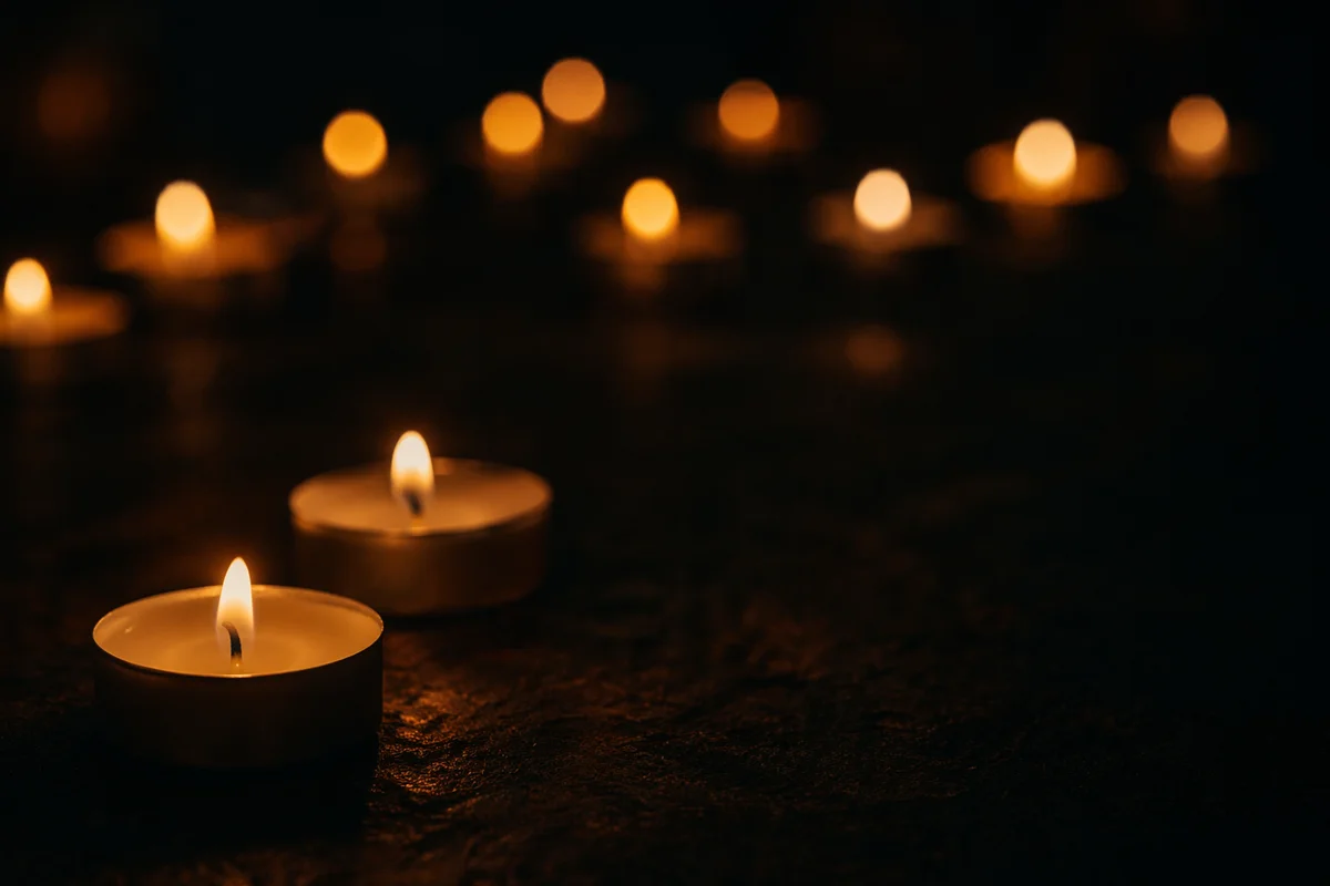 Warm Christmas Candlelight with Soft Bokeh