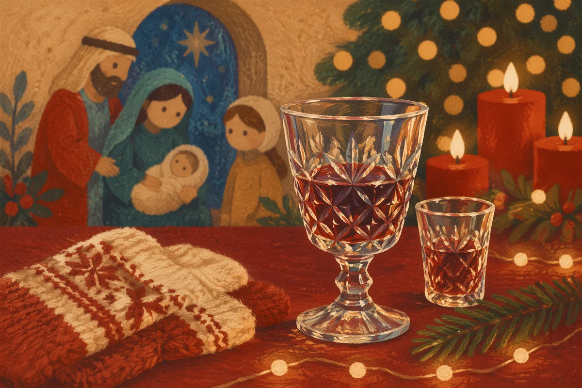 Warm Christmas Candles with Festive Bokeh